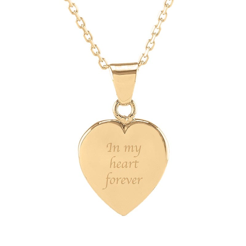 Cara Keepsakes Gold Pendant Urns Small Gold Heart Pendant Urn (10K)