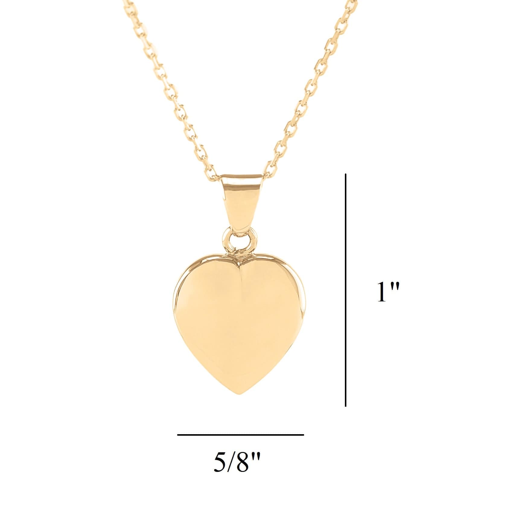 Cara Keepsakes Gold Pendant Urns Small Gold Heart Pendant Urn (10K)
