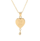 Cara Keepsakes Gold Pendant Urns Birthstone Heart Pendant Urn (10K)