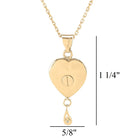 Cara Keepsakes Gold Pendant Urns Birthstone Heart Pendant Urn (10K)