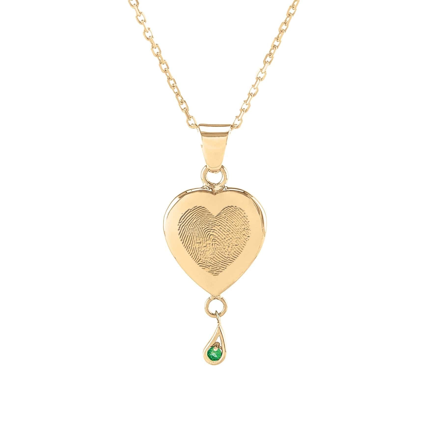 Cara Keepsakes Gold Pendant Urns Birthstone Heart Pendant Urn (10K)