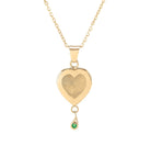 Cara Keepsakes Gold Pendant Urns Birthstone Heart Pendant Urn (10K)