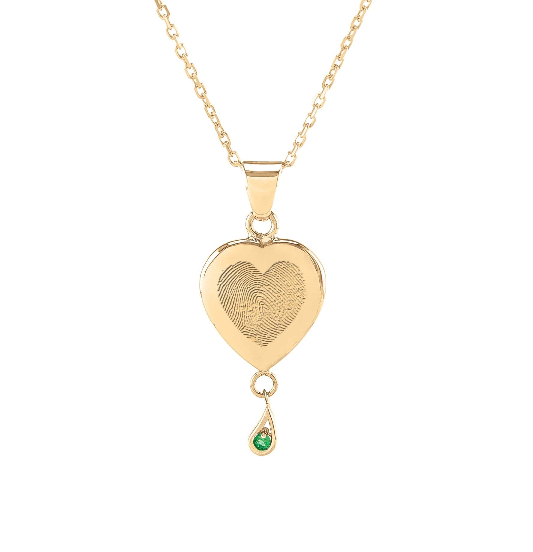 Cara Keepsakes Gold Pendant Urns Birthstone Heart Pendant Urn (10K)