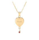 Cara Keepsakes Gold Pendant Urns Birthstone Heart Pendant Urn (10K)