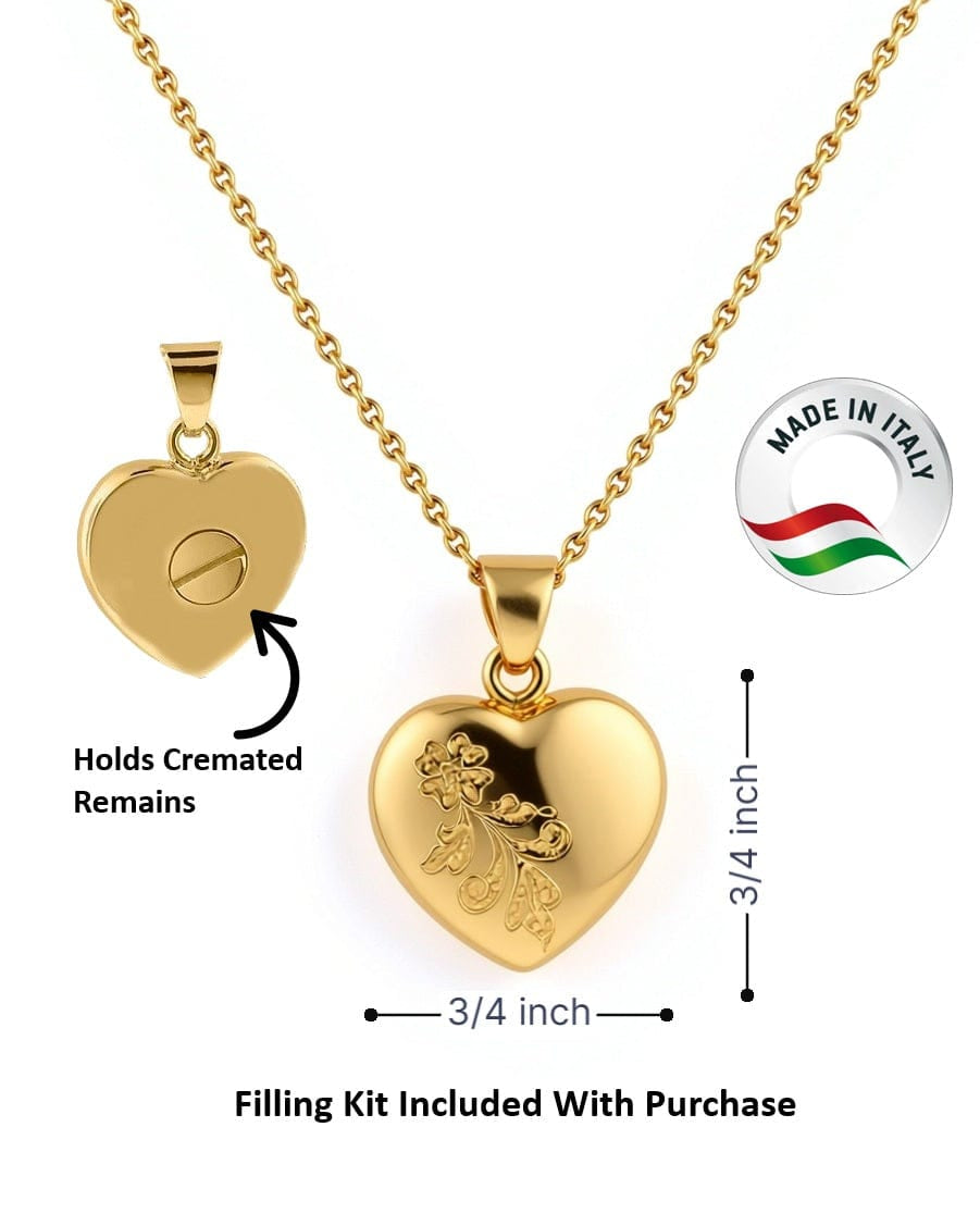 Cara Keepsakes Gold Pendant Urns 'Forget Me Not' Pendant Urn (10K)