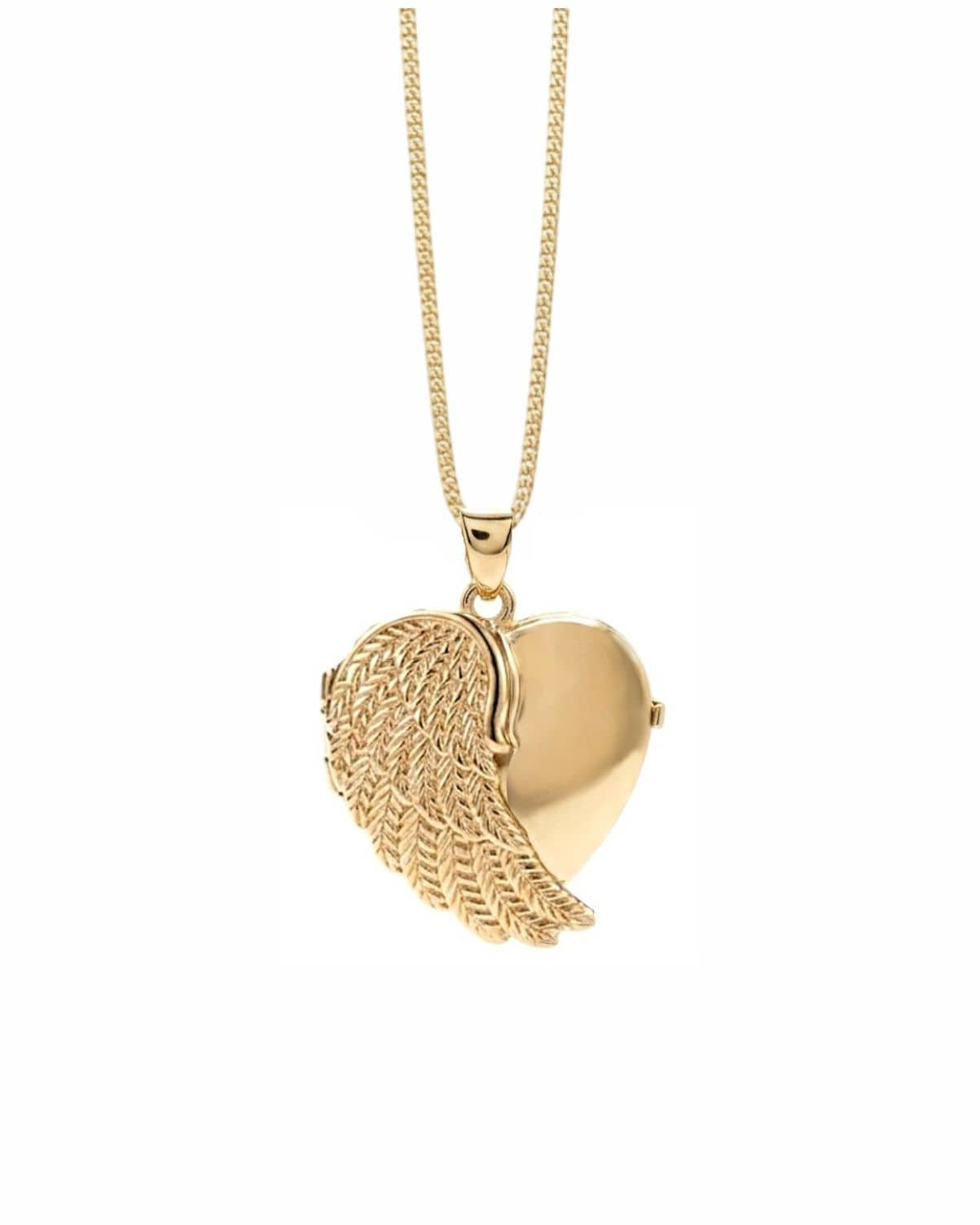 Cara Keepsakes Gold Locket Urns Gold Angel Wing Locket Urn (14K)