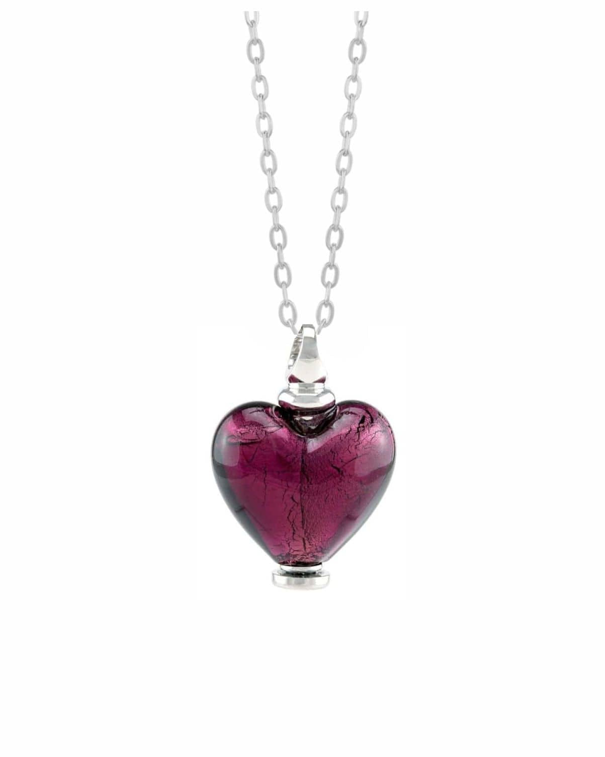 Cara Keepsakes Murano Glass Heart Urns Murano Glass Heart Urn - February