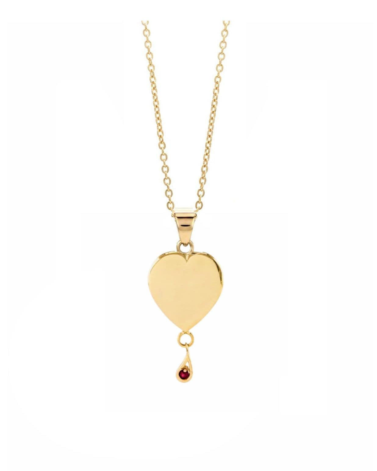 Cara Keepsakes Gold Pendant Urns Birthstone Heart Pendant Urn (10K)
