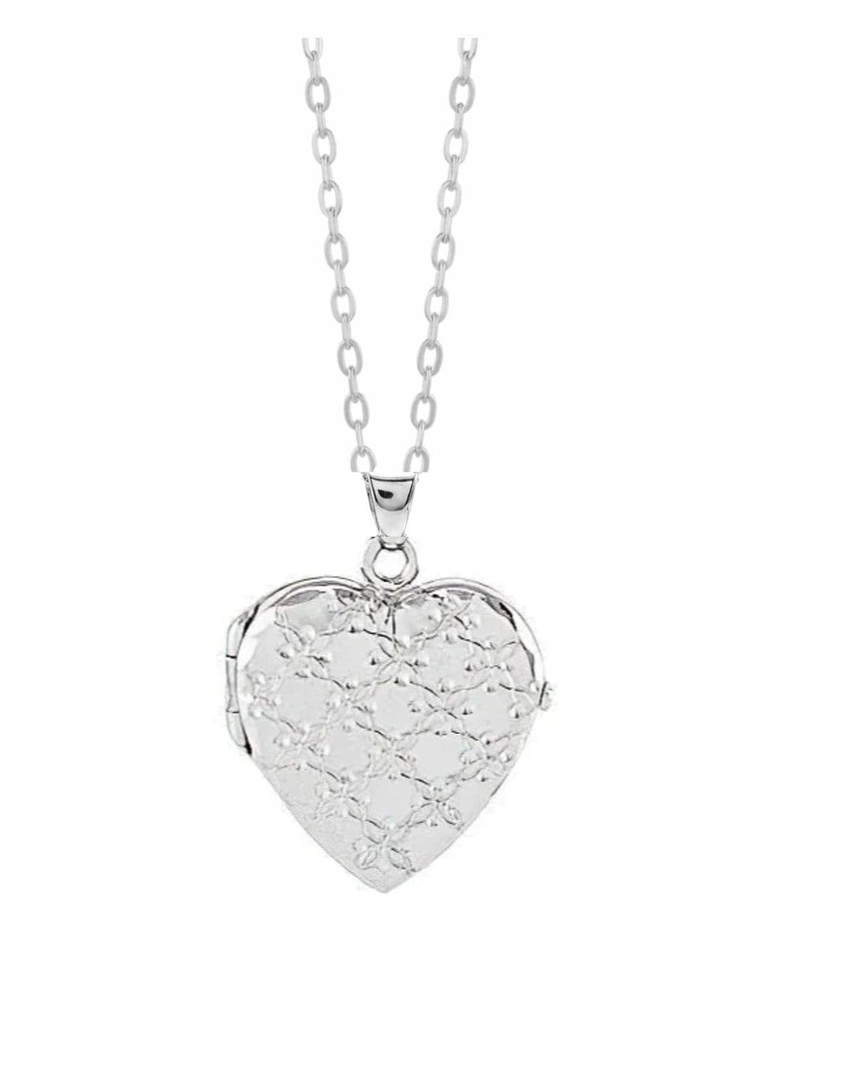 Cara Keepsakes Silver Locket Urns Silver Heart Locket Urn - Diamond Cut