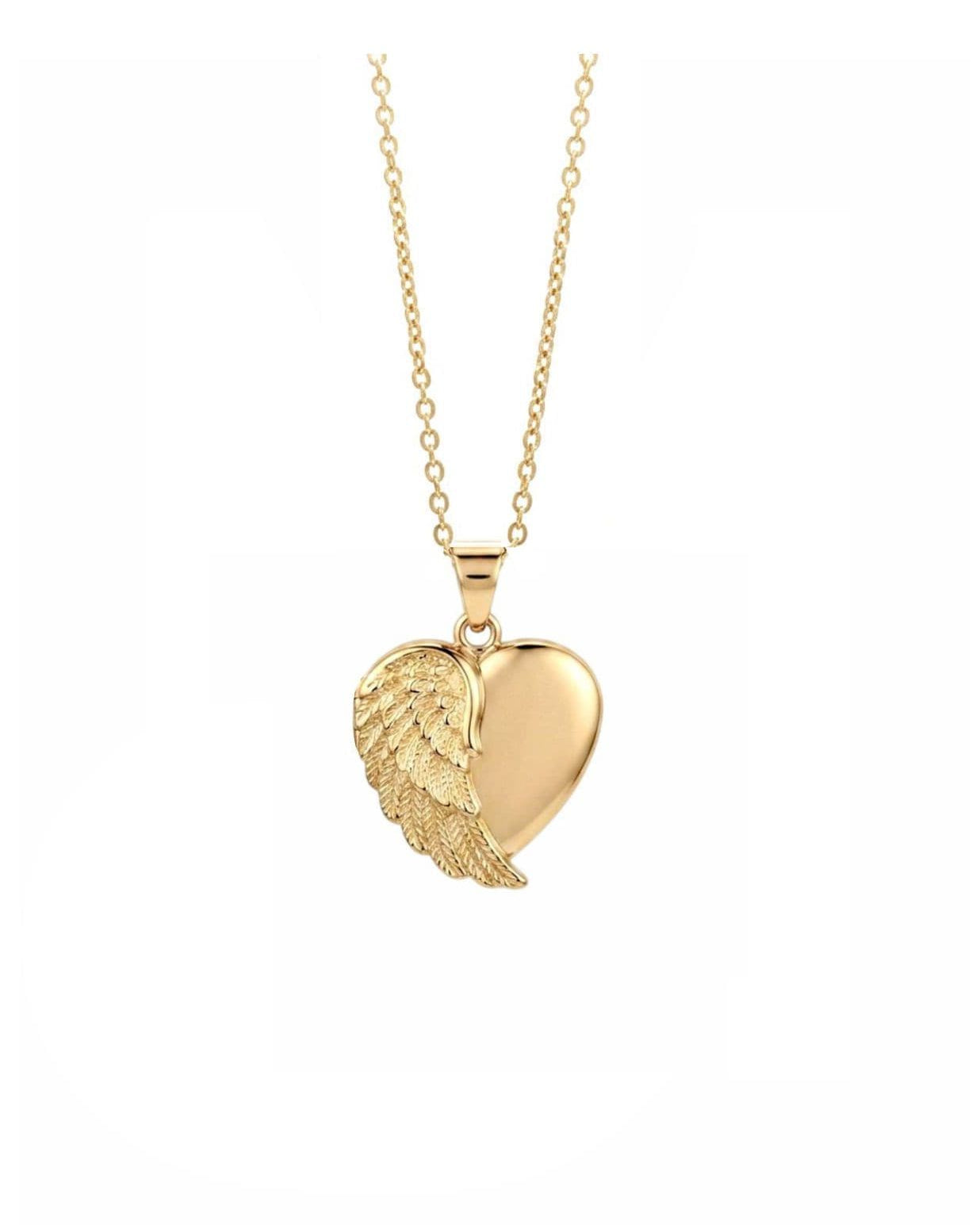 Cara Keepsakes Gold Pendant Urns Gold Angel Wing Pendant Urn (10K)