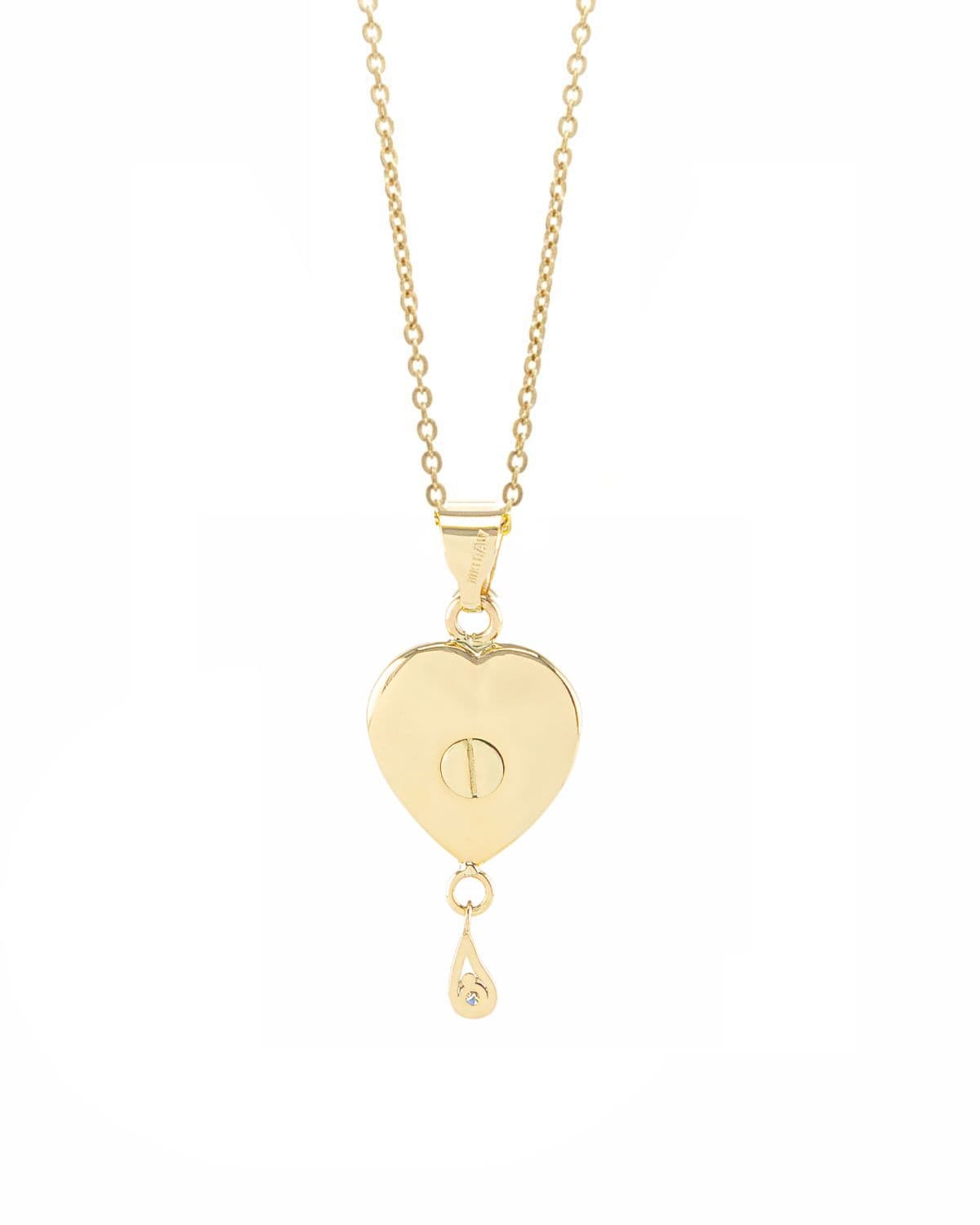 Cara Keepsakes Gold Pendant Urns Birthstone Heart Pendant Urn (10K)