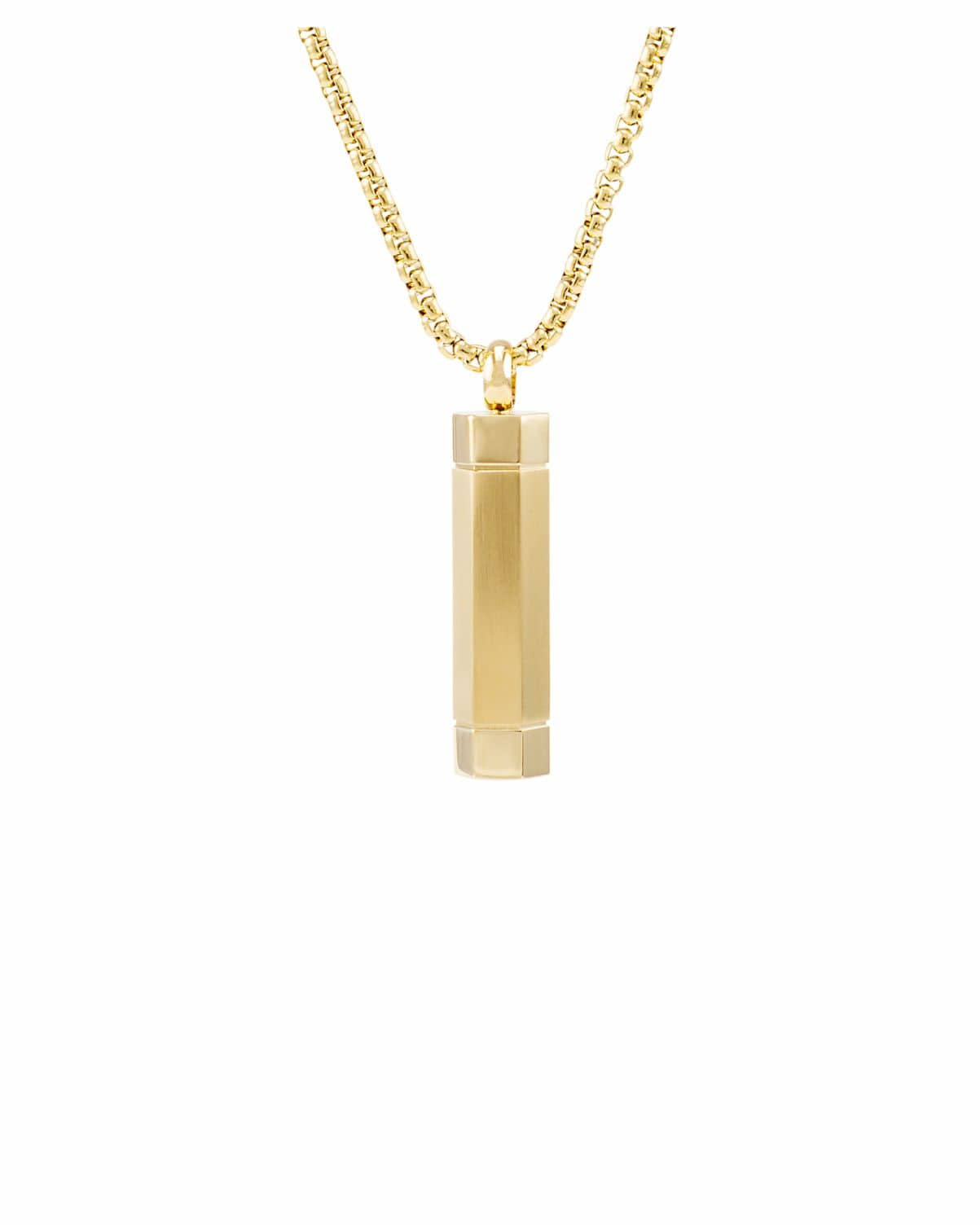 Cara Keepsakes Stainless Steel Gold-Plated Tag Cylinder