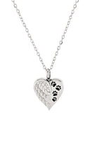 Cara Keepsakes Stainless Steel Stainless Steel Angel Wing Urn with Paw Prints