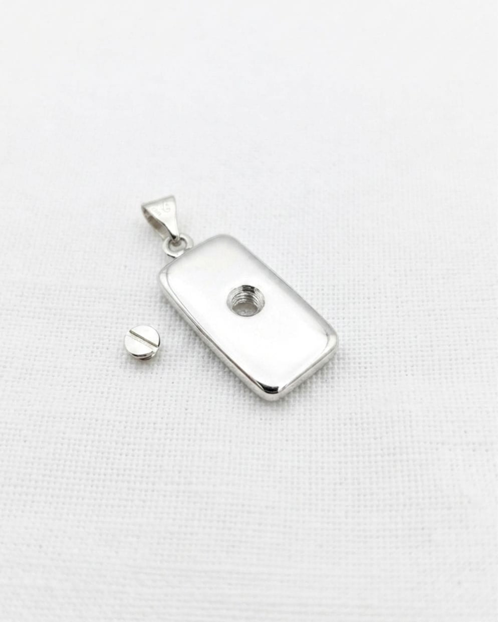 Cara Keepsakes Silver Pendant Urns Silver Rectangle Pendant Urn