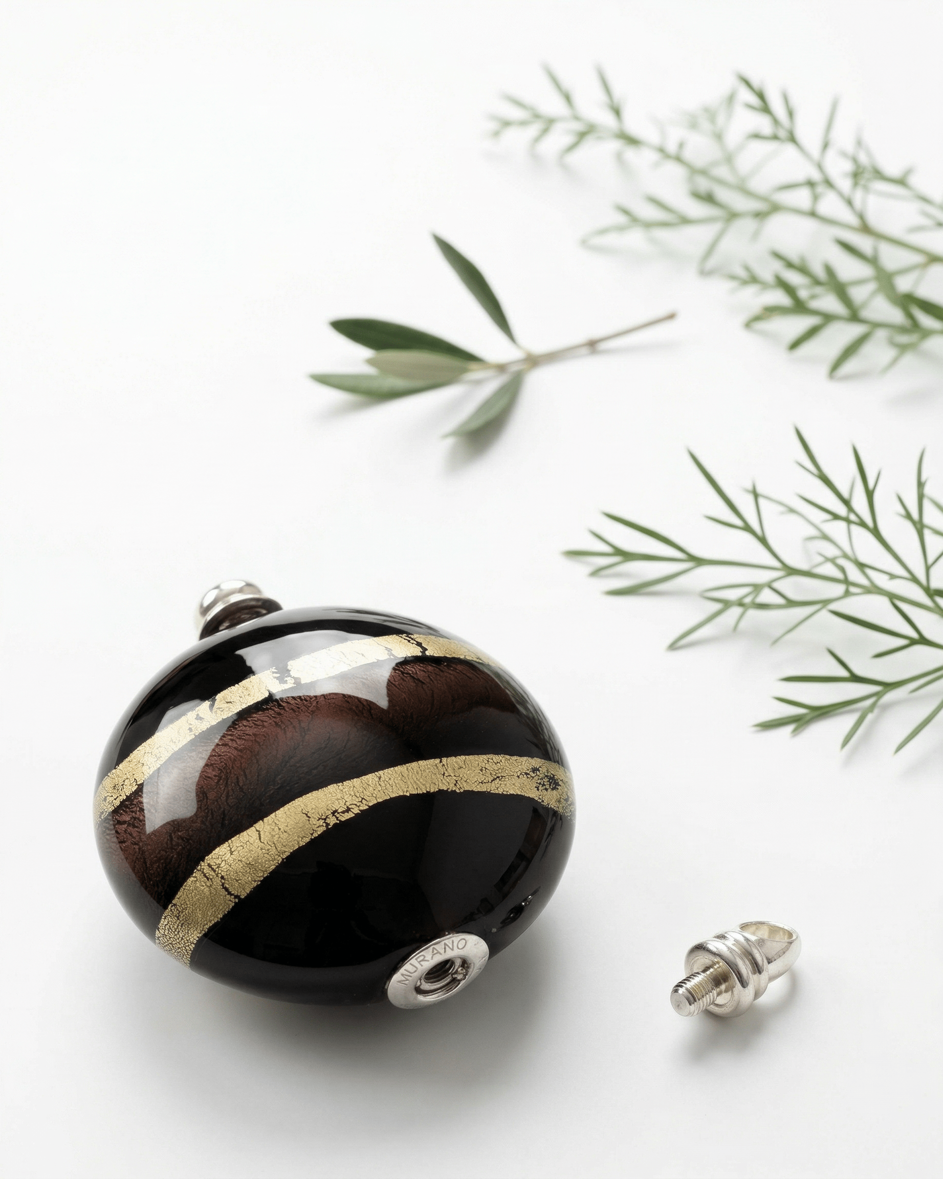 Cara Keepsakes Keepsake Urn Mini Urn with Glass Dome Keepsake Urn - "Gilded Dreams"