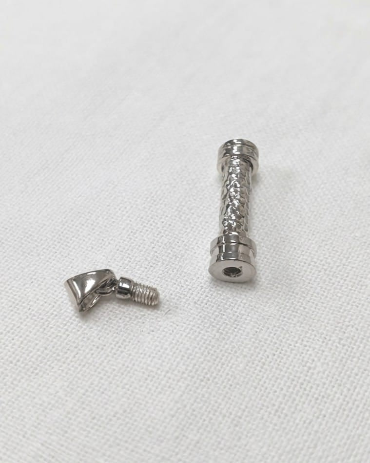 Cara Keepsakes Silver Pendant Urns Hammered Cylinder Pendant Urn