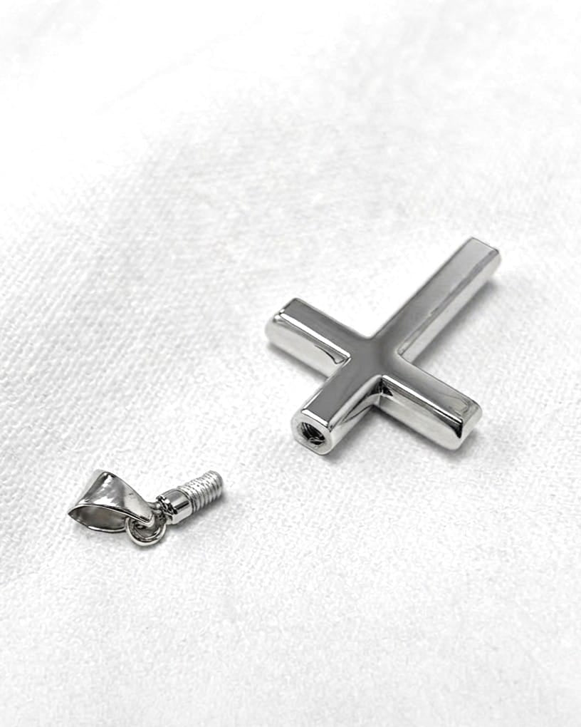 Cara Keepsakes Silver Pendant Urns Cross Pendant Urn