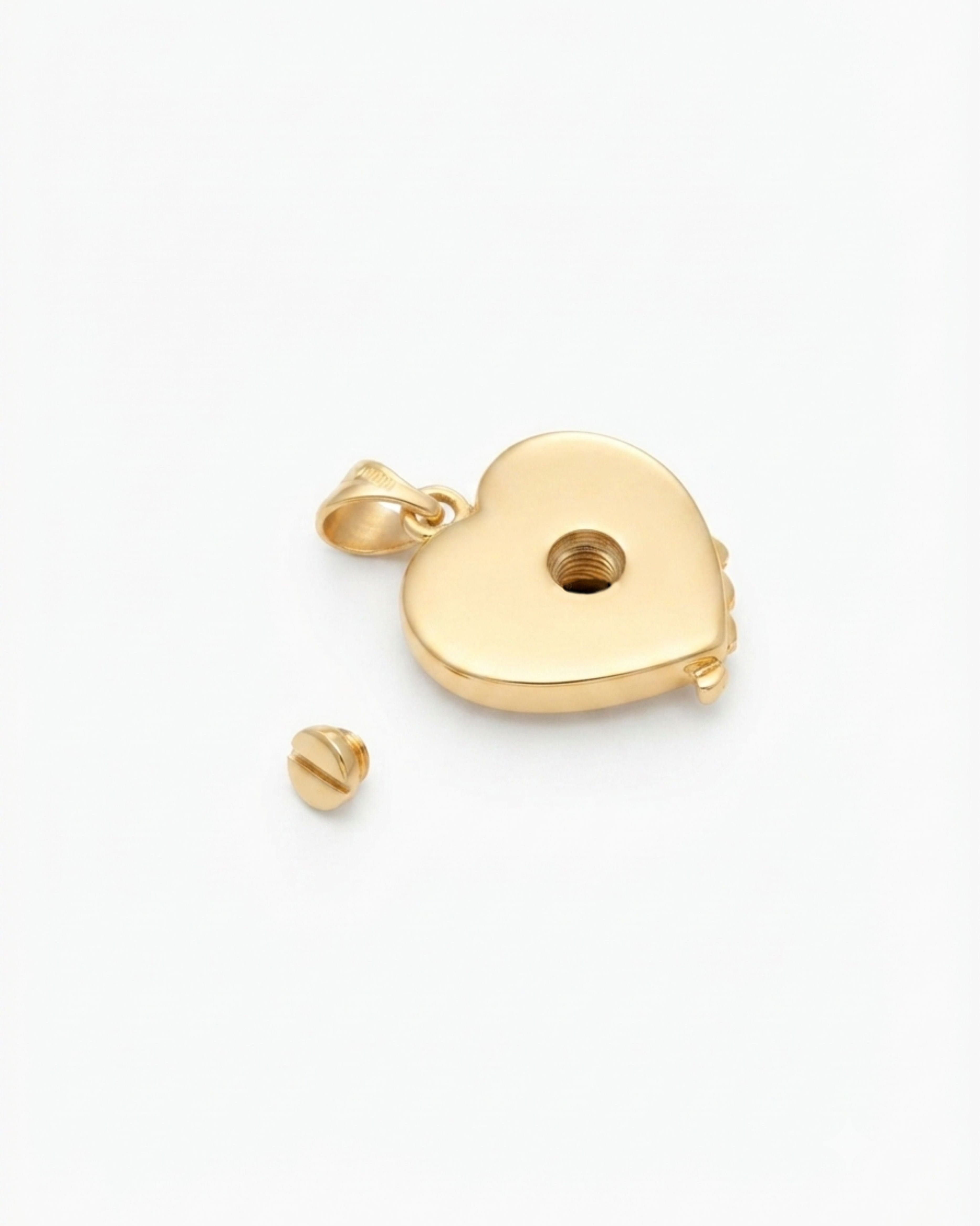 Cara Keepsakes Gold Pendant Urns Gold Angel Wing Pendant Urn (10K)