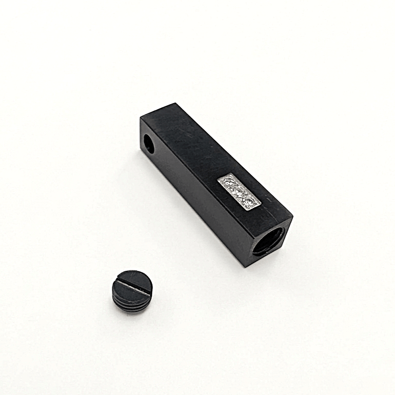 Cara Keepsakes Stainless Steel Black 3-Stone Block Urn