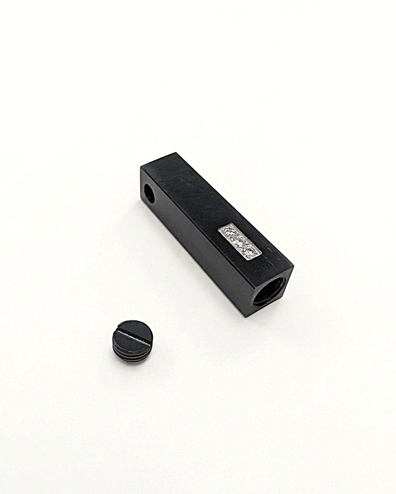Cara Keepsakes Stainless Steel Black 3-Stone Block Urn