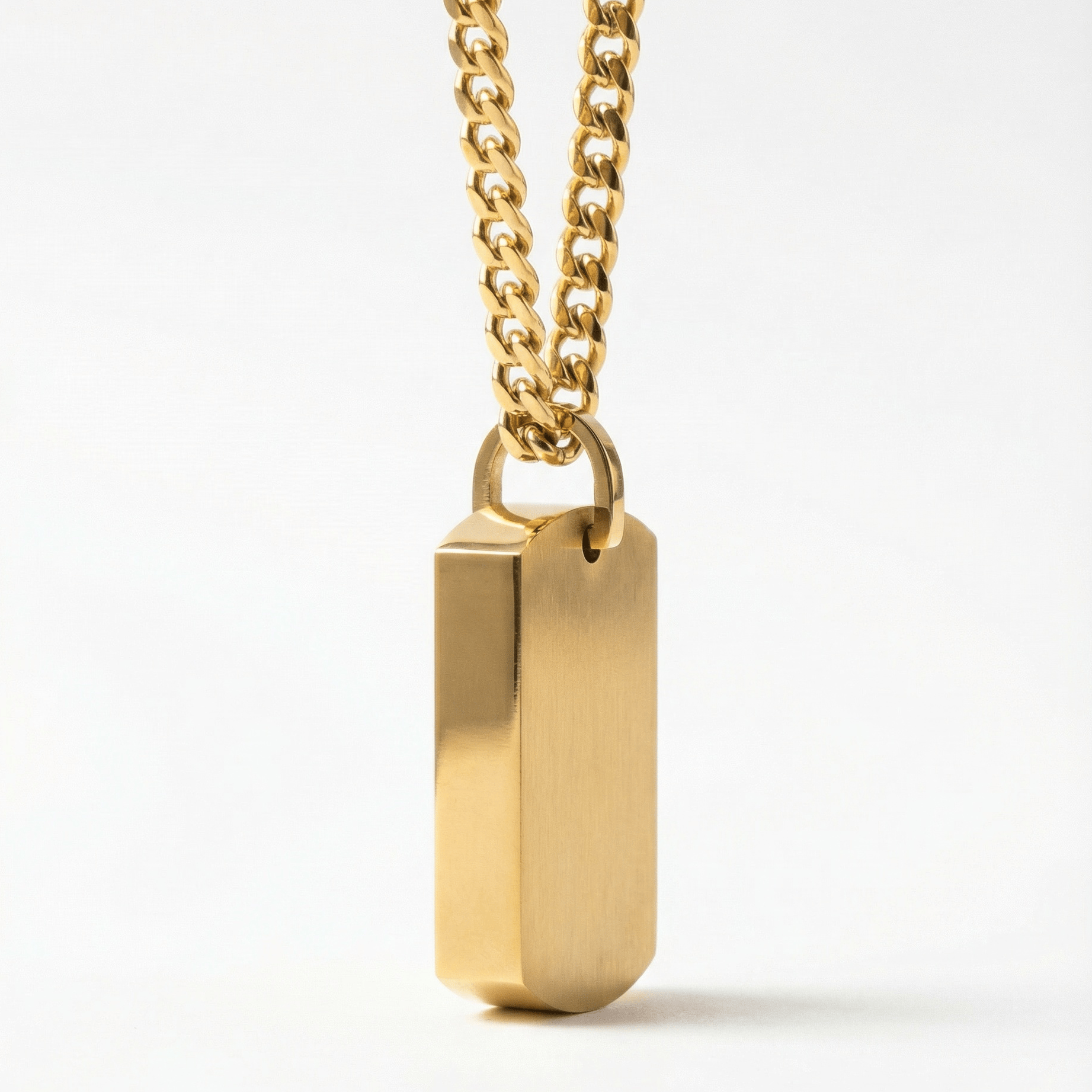Cara Keepsakes Stainless Steel Gold Tag Pendant Urn