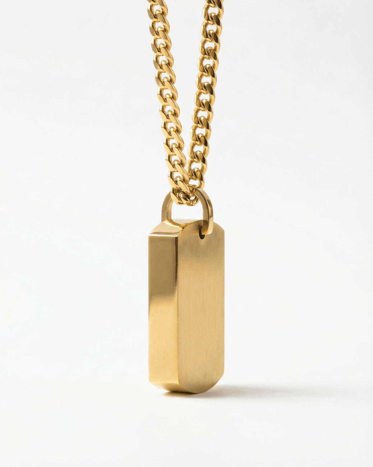 Cara Keepsakes Stainless Steel Gold-Plated Stainless Steel Tag Pendant Urn