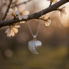 Cara Keepsakes Silver Locket Urns Silver Angel Wing Locket Urn