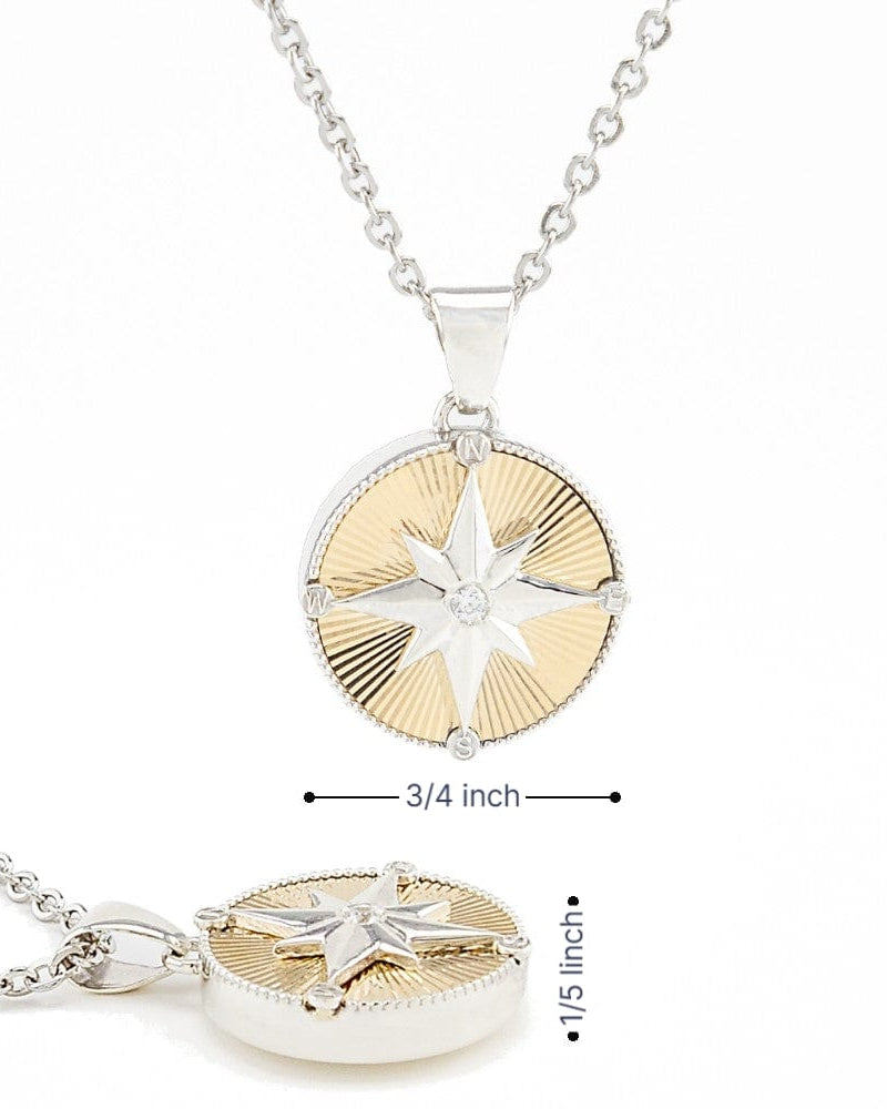 Cara Keepsakes Silver Pendant Urns Silver Compass Pendant Urn