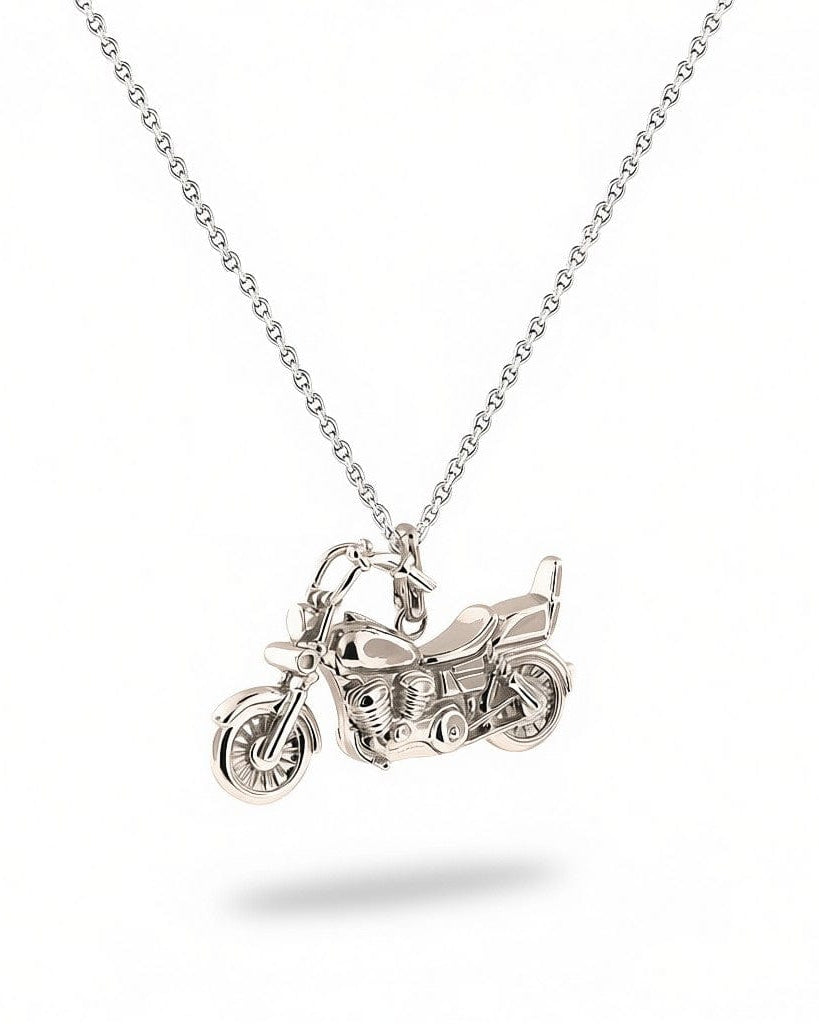 Cara Keepsakes Silver Pendant Urns Motorcycle Pendant Urn
