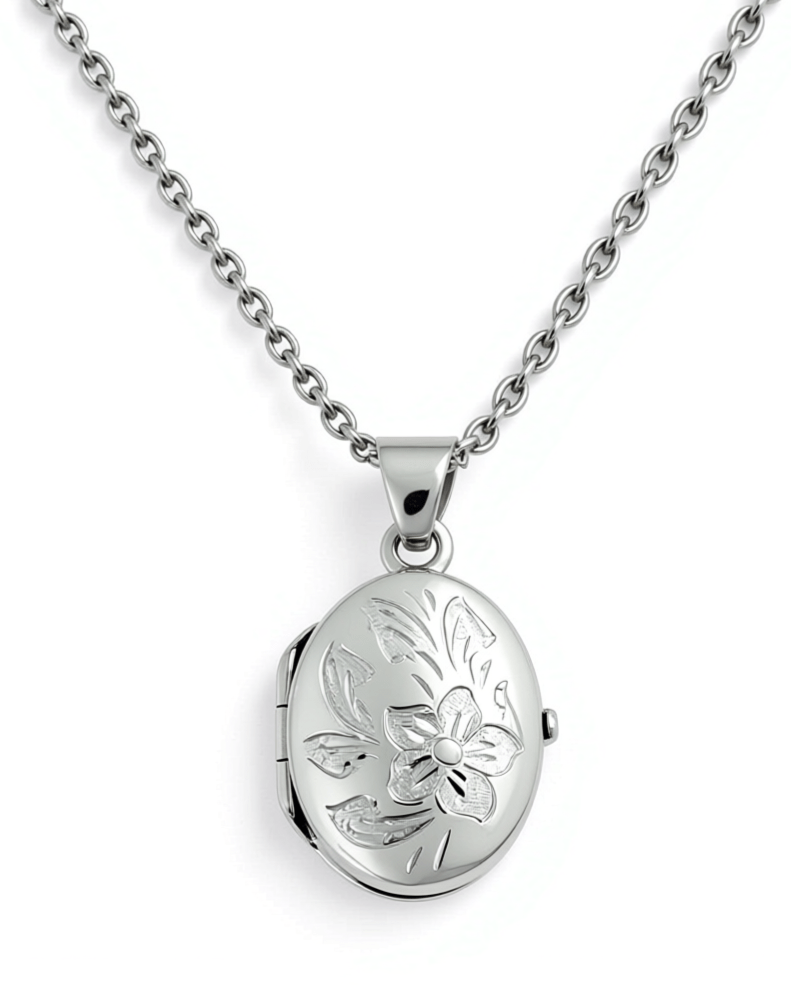 Cara Keepsakes Silver Locket Urns 'Wildflower' Locket Urn