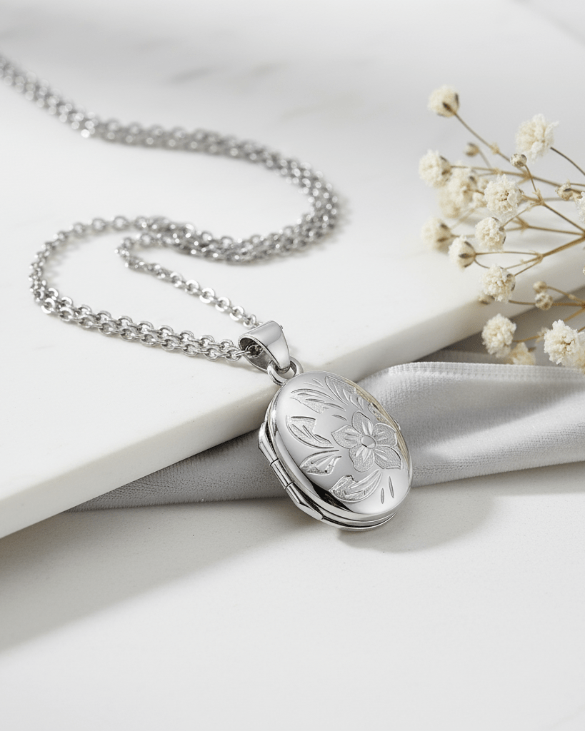 Cara Keepsakes Silver Locket Urns 'Wildflower' Locket Urn