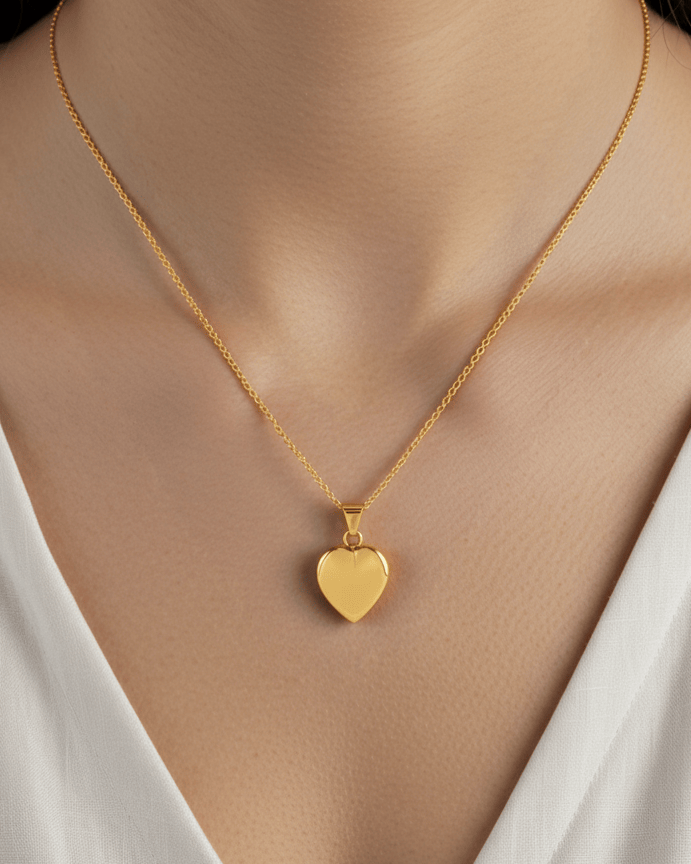 Cara Keepsakes Gold Pendant Urns Small Gold Heart Pendant Urn (10K)