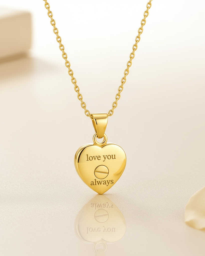 Cara Keepsakes Gold Pendant Urns Small Gold Heart Pendant Urn (10K)