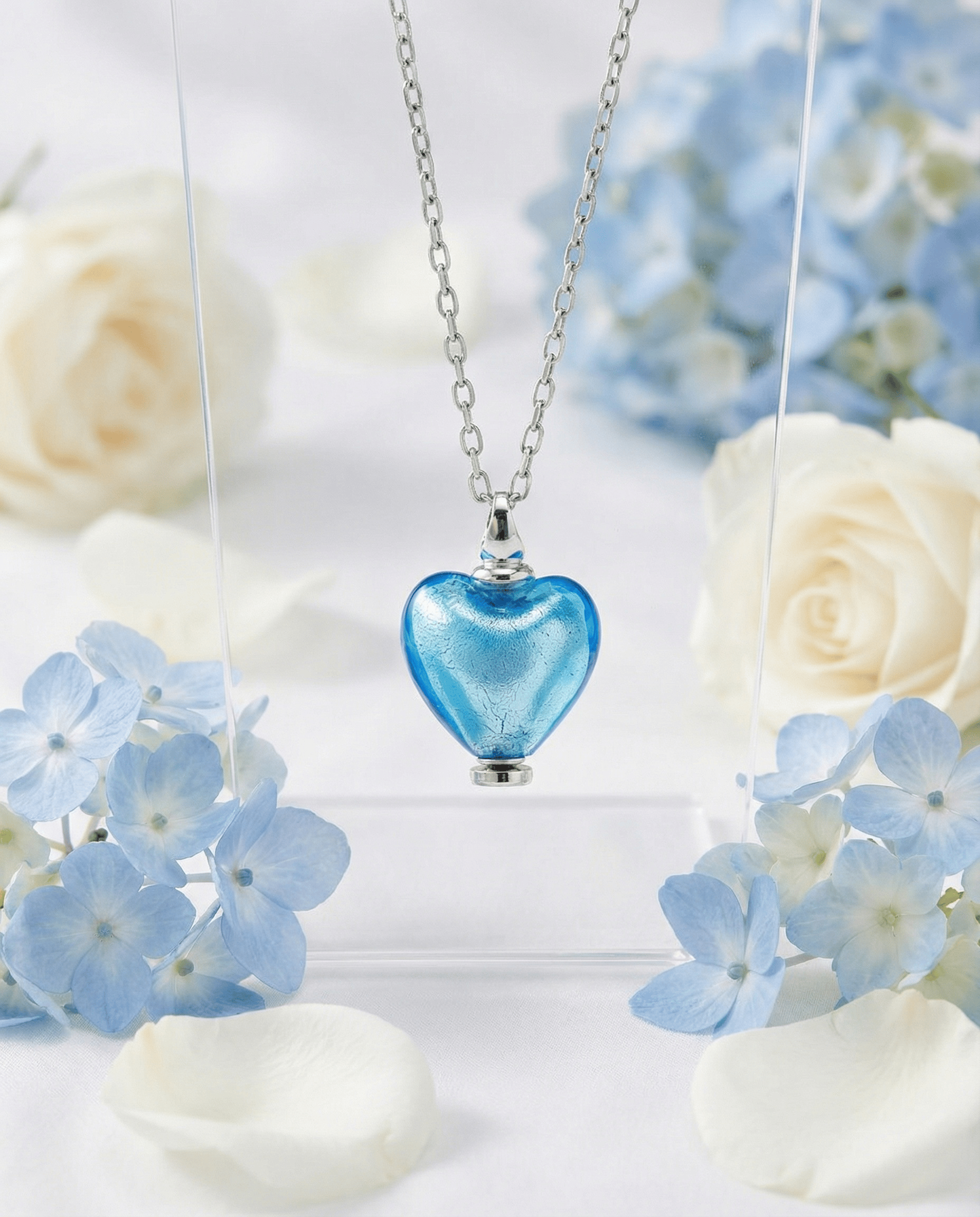 Cara Keepsakes Murano Glass Heart Urns Murano Glass Heart Urn - March