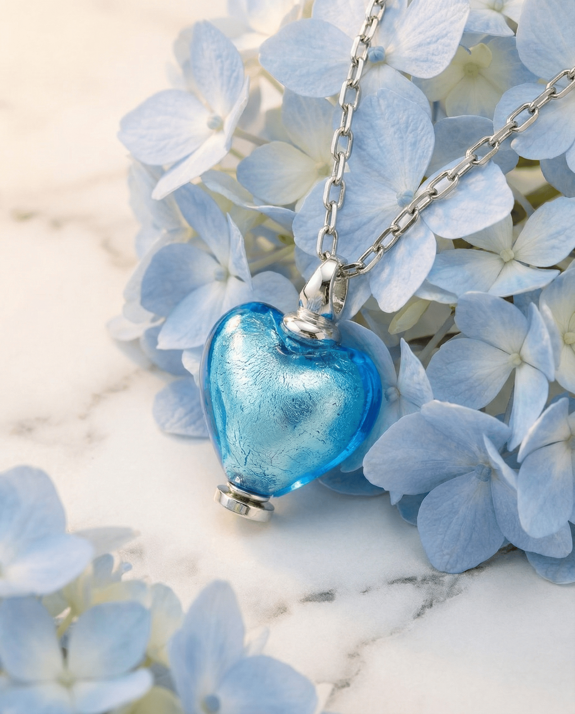 Cara Keepsakes Murano Glass Heart Urns Murano Glass Heart Urn - March