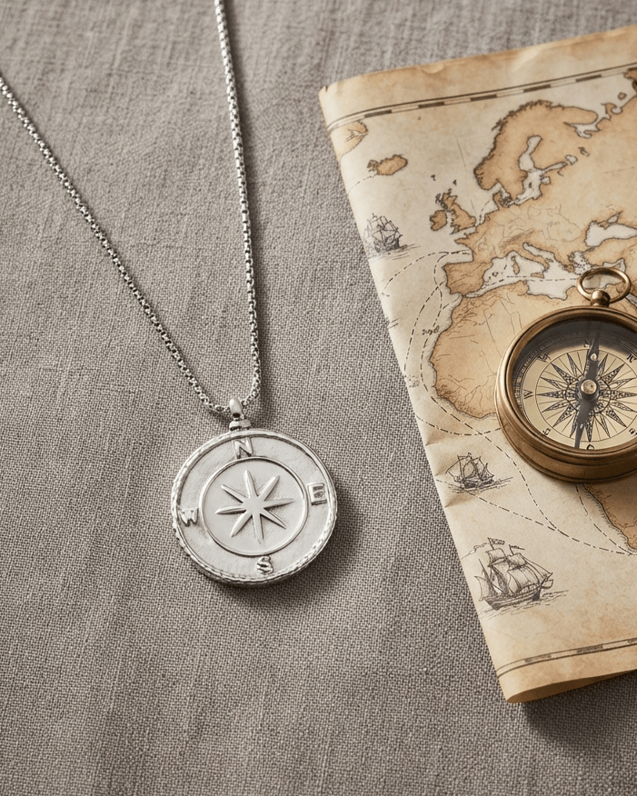 Cara Keepsakes Stainless Steel Large Stainless Steel Compass Urn
