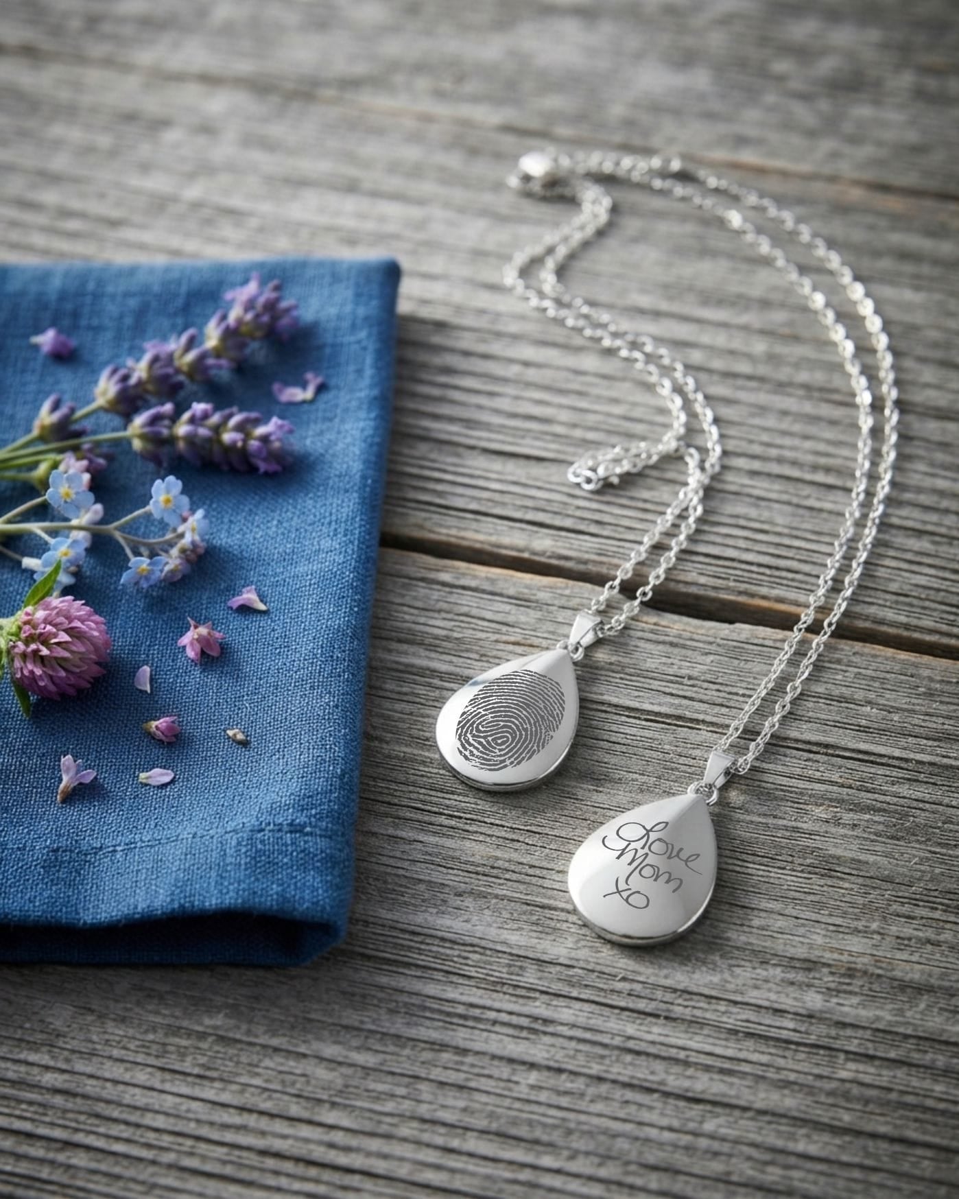 Cara Keepsakes Silver Pendant Urns Silver Teardrop Pendant Urn