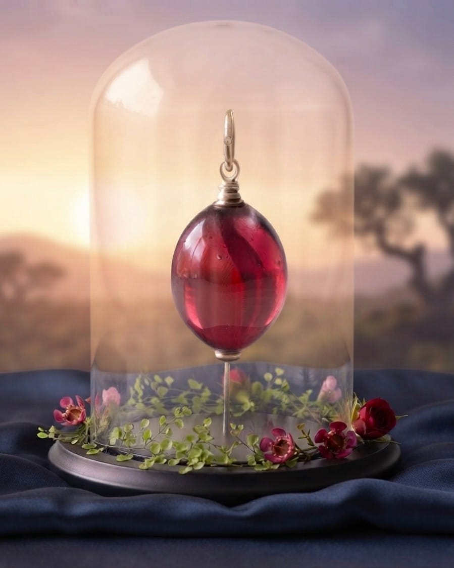 Cara Keepsakes Keepsake Urn Mini Urn with Glass Dome Keepsake Urn - "Beyond the Sunset"