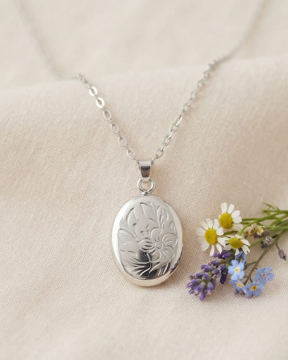 Cara Keepsakes Silver Pendant Urns 'Wildflower' Pendant Urn