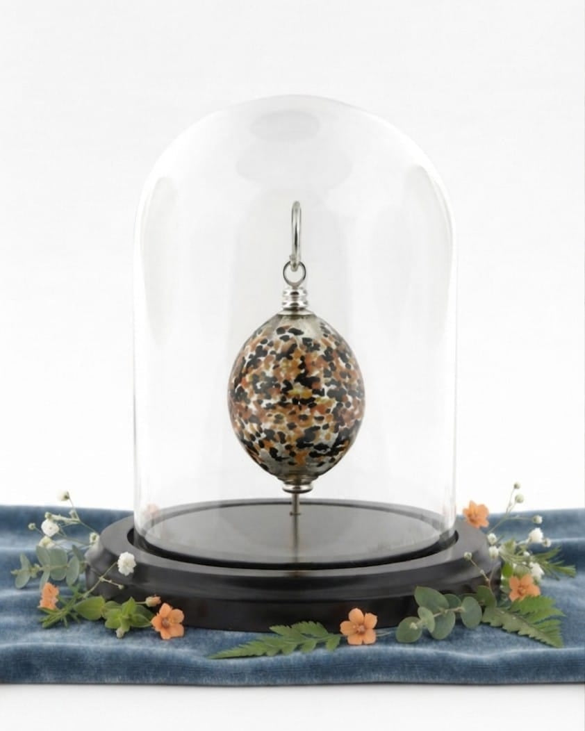 Cara Keepsakes Keepsake Urn Mini Urn with Glass Dome Keepsake Urn - "Everlasting Embrace"
