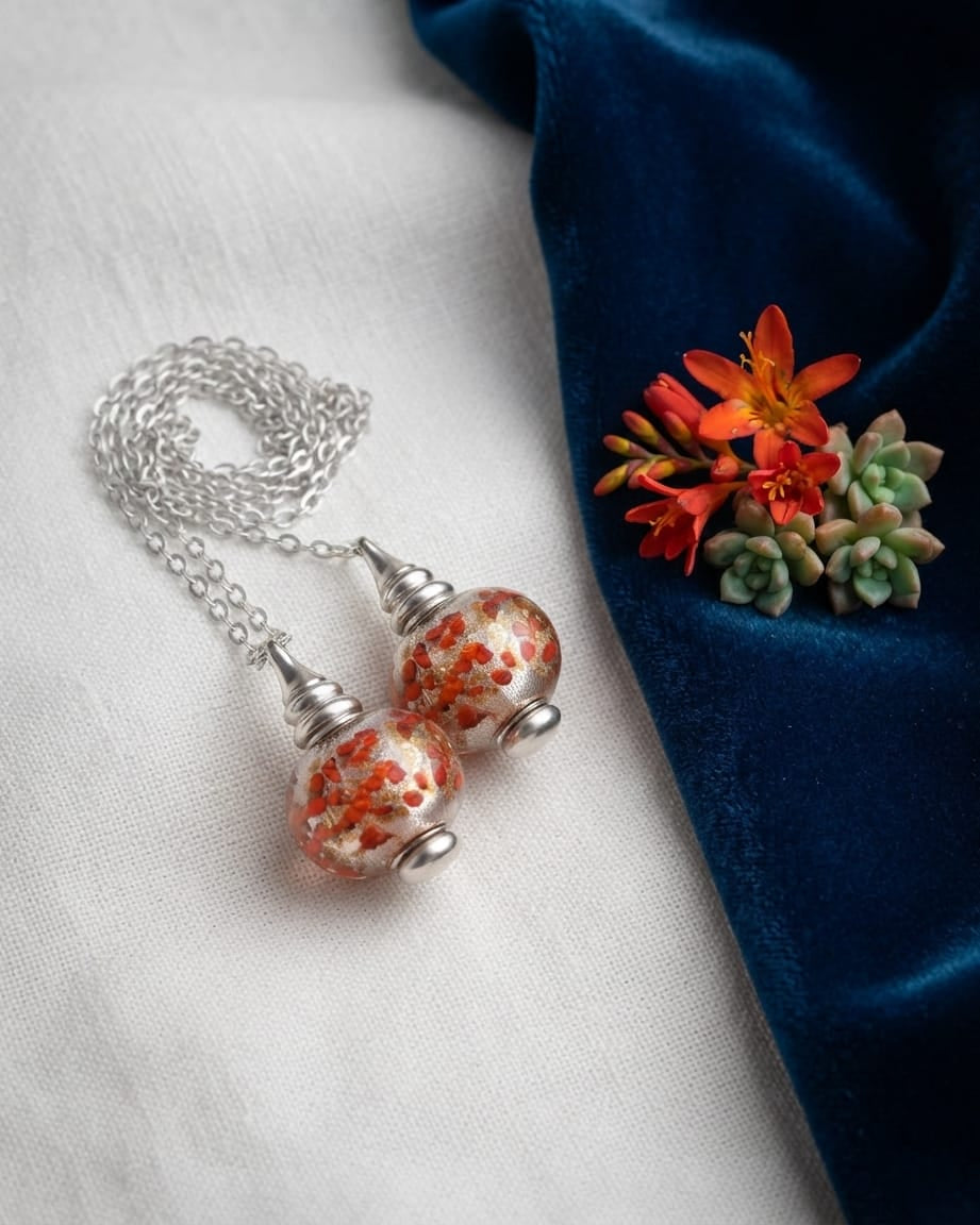 Cara Keepsakes Murano Glass Pendant Urns Murano Glass Pendant Urn - 'Beloved' Bead