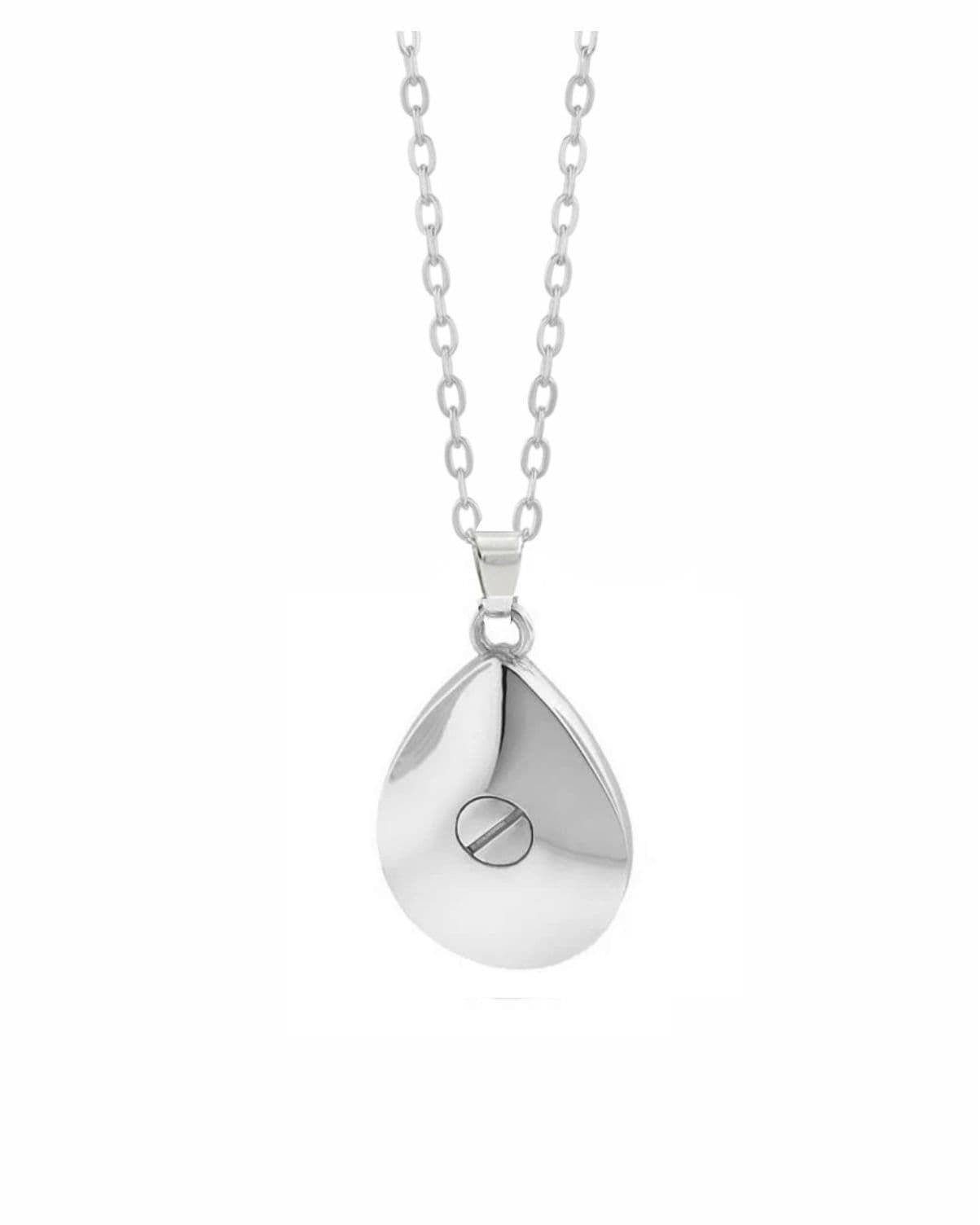 Cara Keepsakes Silver Pendant Urns Silver Teardrop Pendant Urn