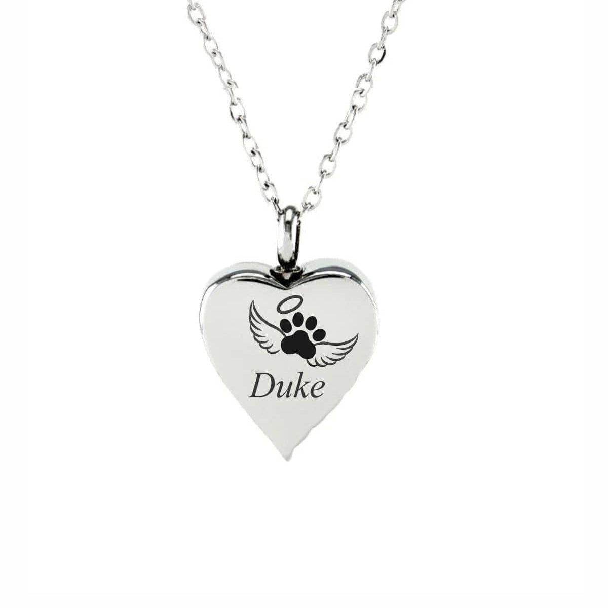 Cara Keepsakes Stainless Steel Stainless Steel Angel Wing Urn with Paw Prints
