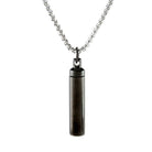Cara Keepsakes Stainless Steel Black Stainless Steel Cylinder Urn