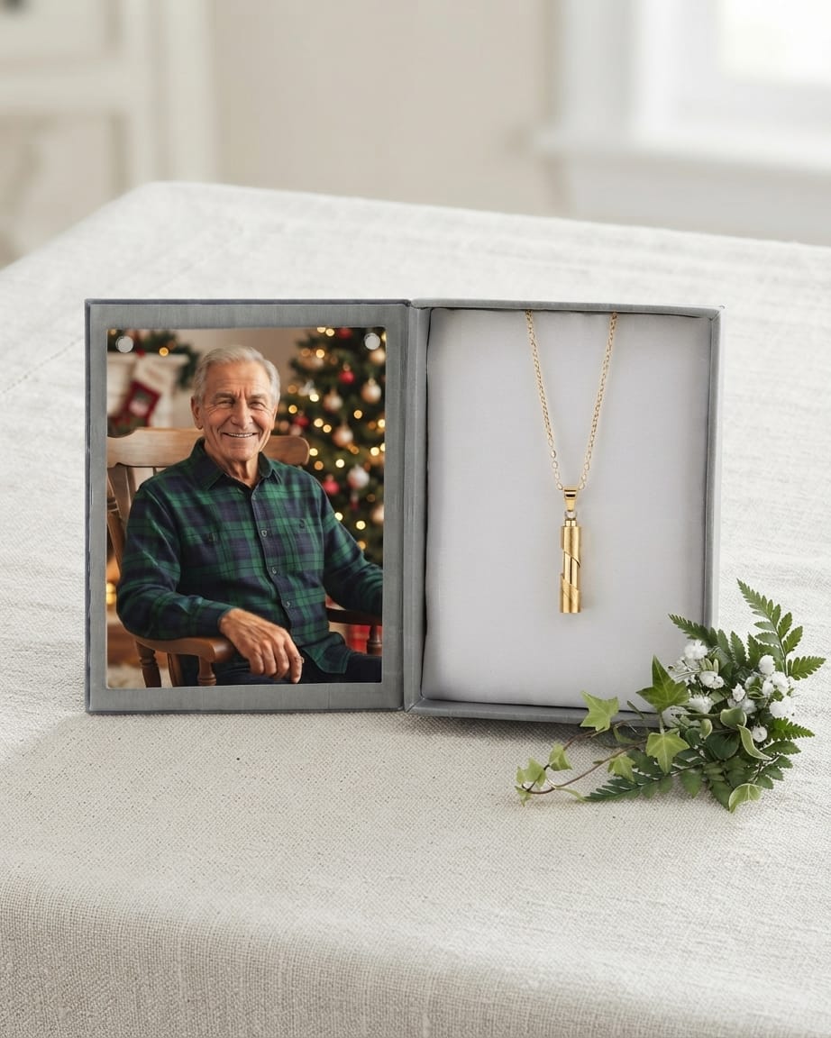 Cara Keepsakes Gold Pendant Urns Gold Cylinder Pendant Urn (10K)