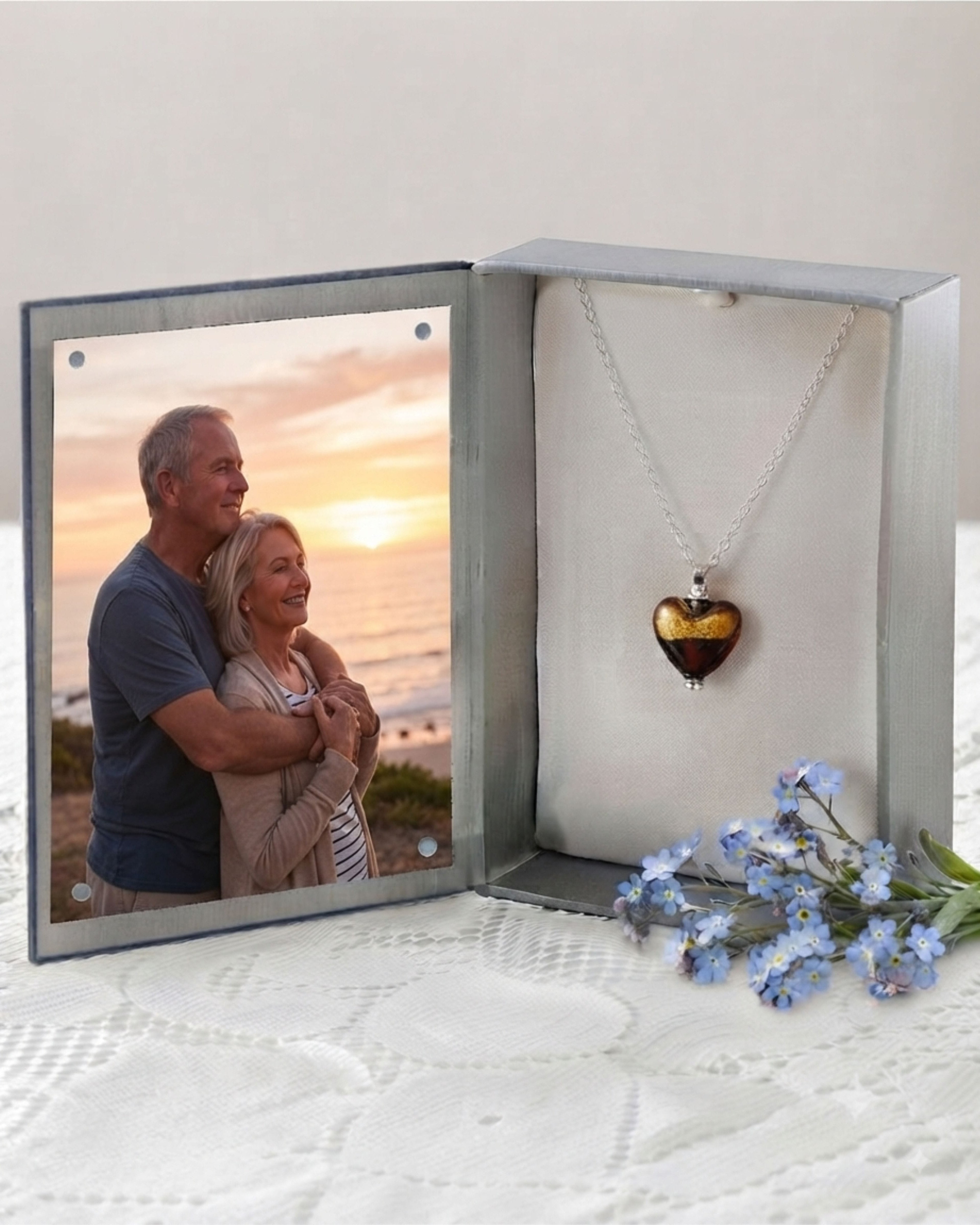 Cara Keepsakes Murano Glass Heart Urns Murano Glass Heart Urn - 'Sweet Promise'