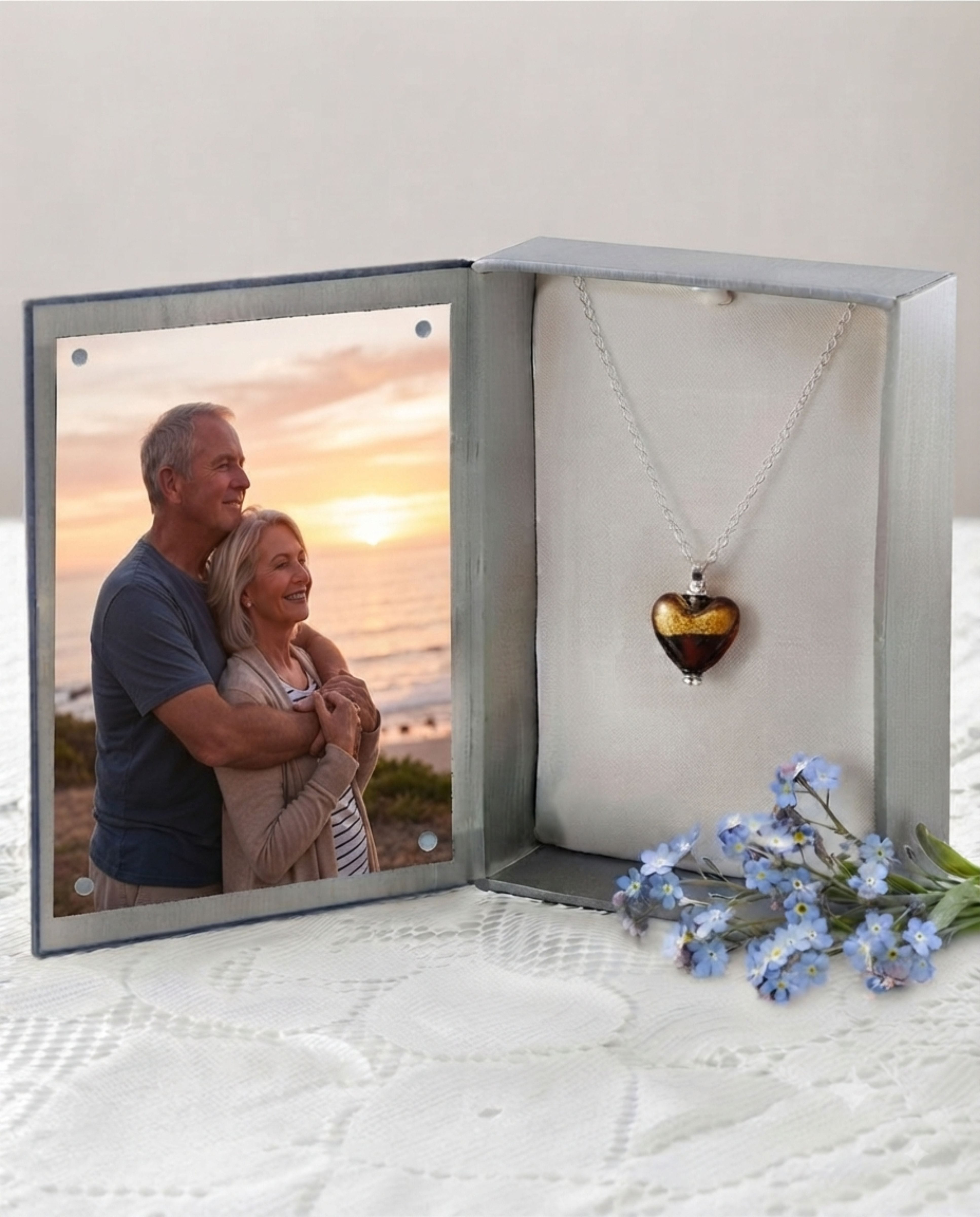Cara Keepsakes Murano Glass Heart Urns Murano Glass Heart Urn - 'Sweet Promise'