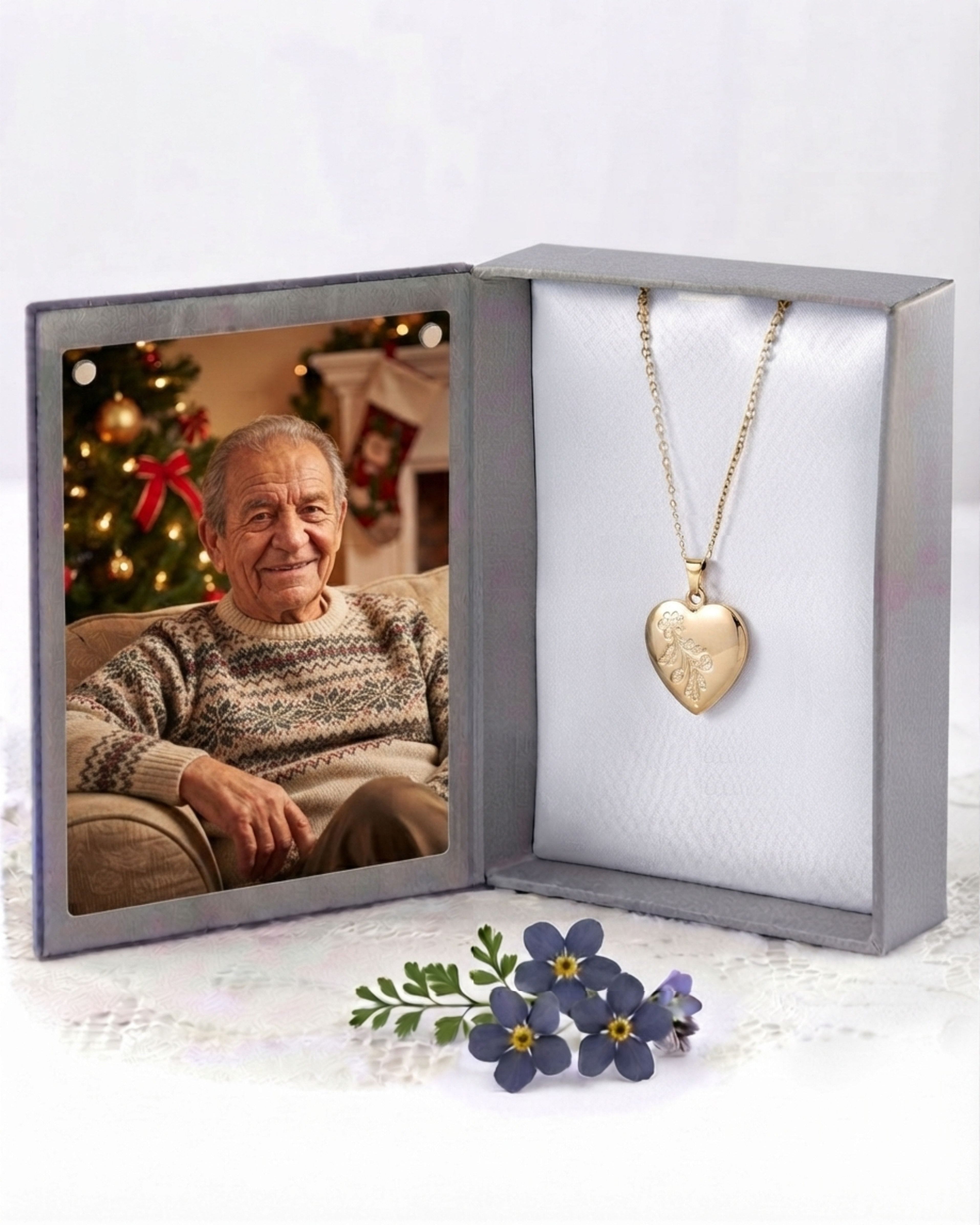 Cara Keepsakes Gold Pendant Urns 'Forget Me Not' Pendant Urn (10K)