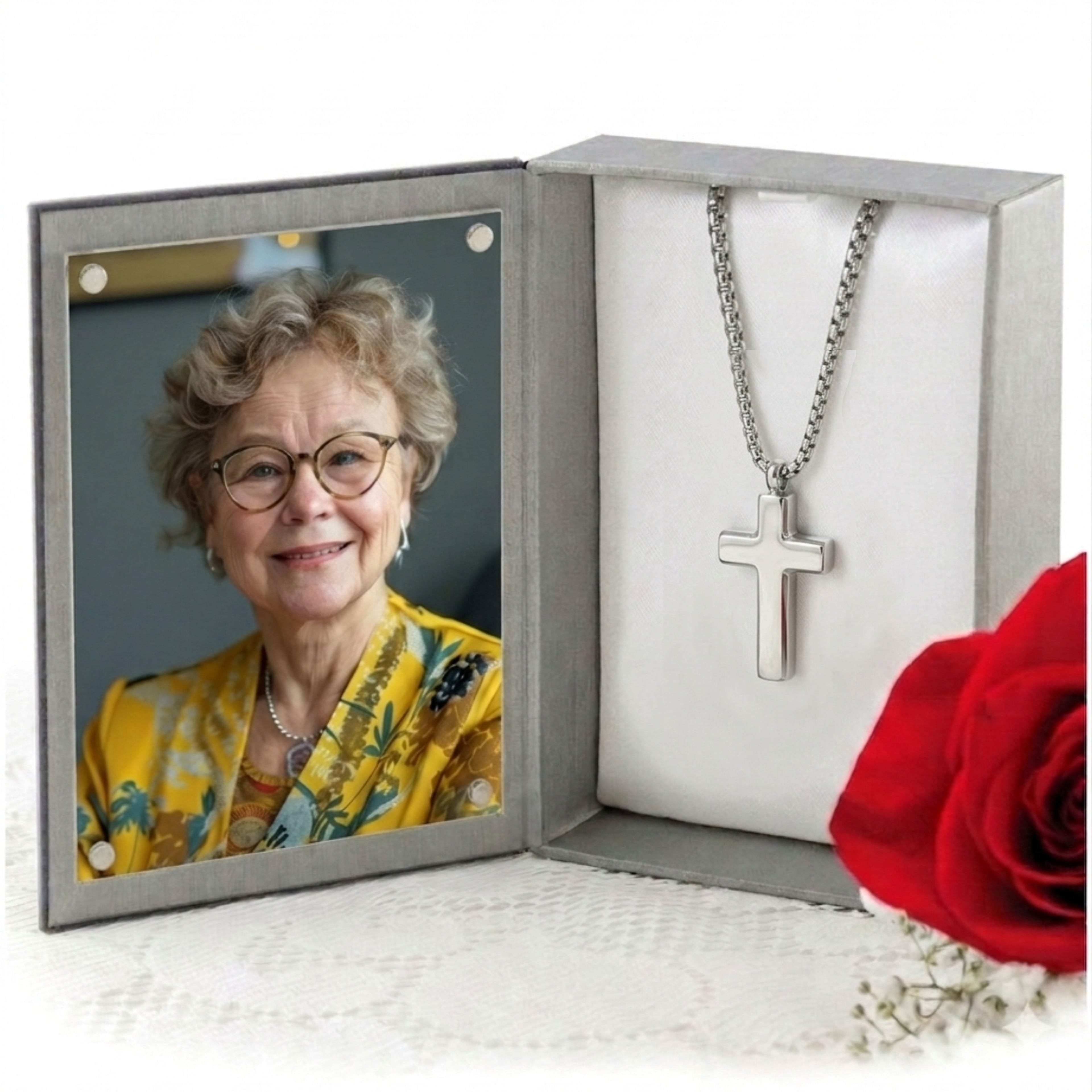 Cara Keepsakes Stainless Steel Stainless Steel Cross Pendant Urn