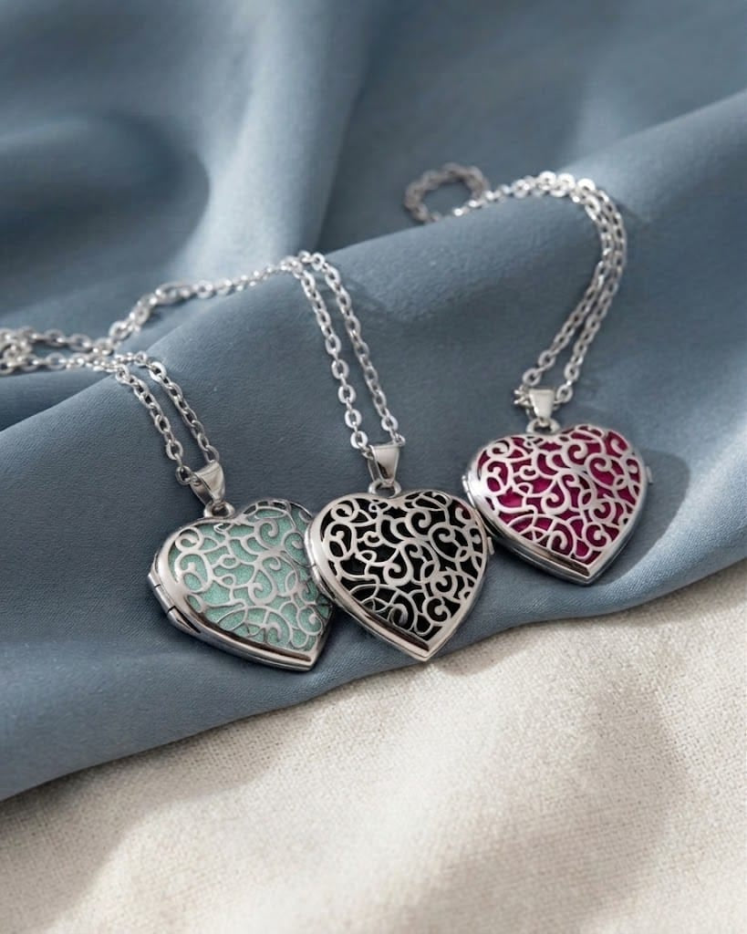 Cara Keepsakes Silver Locket Urns Silver Filigree Heart Locket Urn
